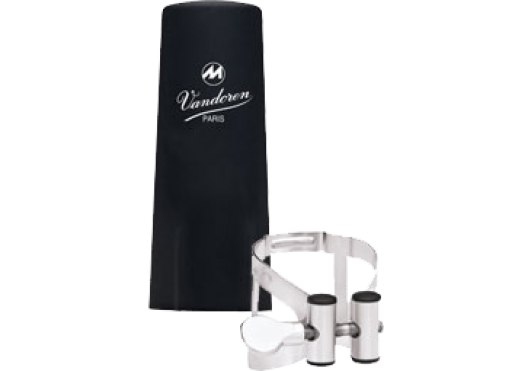 Vandoren M/O Etain LC54PP Ligature avec couvre-bec plastique pour clarinette Basse