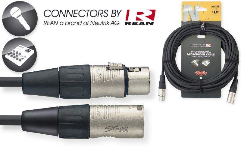 Stagg NMC20R - Câble Micro Rean XLR Fem / XLR Mal - 20M