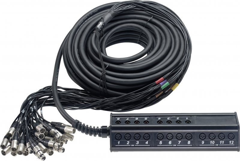 Stagg NSB-30/24X8XR - Boitier multicâbles 24 XLR Mal / 8 XLR Fem - 30M