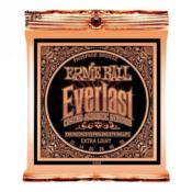 Cordes Guitare Folk Ernie Ball Everlast coated 10-50 Extra Light