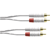 Cordial CFU6CC-SNOW - câble audio double rca blanc 6 m