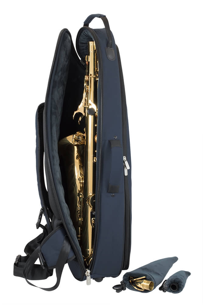 Tom & Will Housse sac à dos pour saxophone ténor (ext. bleu / int. bleu)