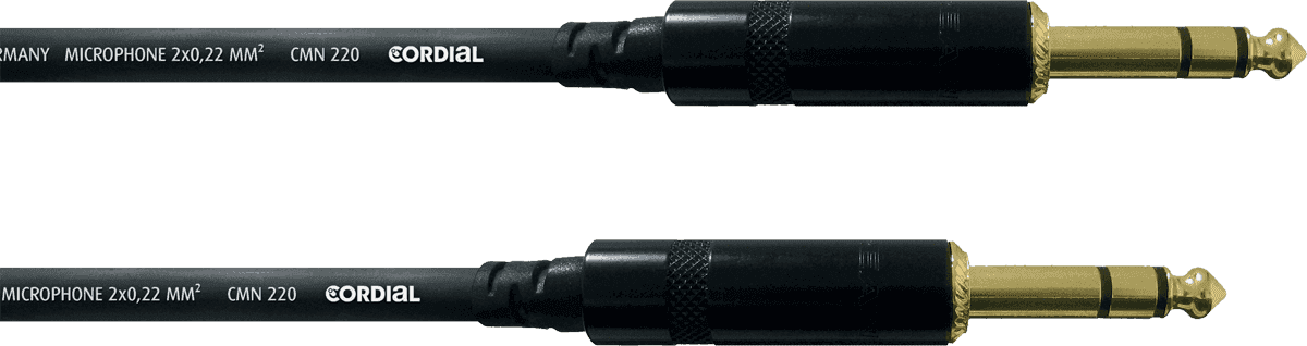 Cordial CFM1.5VV - câble audio sym stéréo rean jack mâle/mâle 1,5m