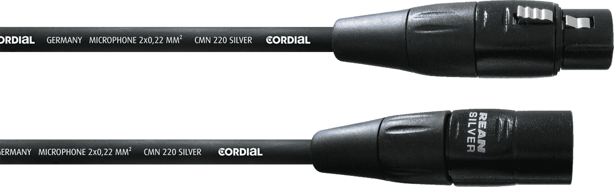Cordial CIM20FM - câble micro rean xlr mâle/ xlr femelle 20m noir
