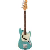 Fender JMJ Road Worn Mustang Bass Rosewood Fingerboard Faded Daphne Blue