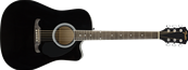 FA-125CE Dreadnought, Walnut Fingerboard, Black