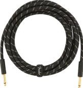 Deluxe Series Instrument Cable, Straight/Straight, 15', Black Tweed