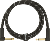 Deluxe Series Instrument Cable, Angle/Angle, 3', Black Tweed