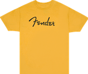 Fender Spaghetti Logo T-Shirt, Butterscotch Blonde, XXL