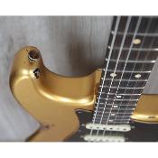 Guitare electrique Fender Custom Shop 60's strat duel Mag II limited gold over sunburst heavy relic