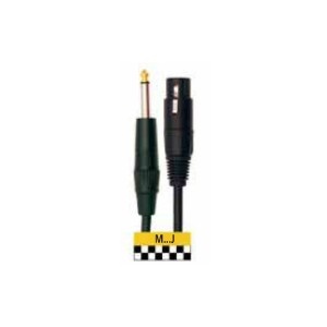 Yellow Cable M01JX - Cable Microphone Standard Profile Jack Mono Mâle/XLR Mâle 1m