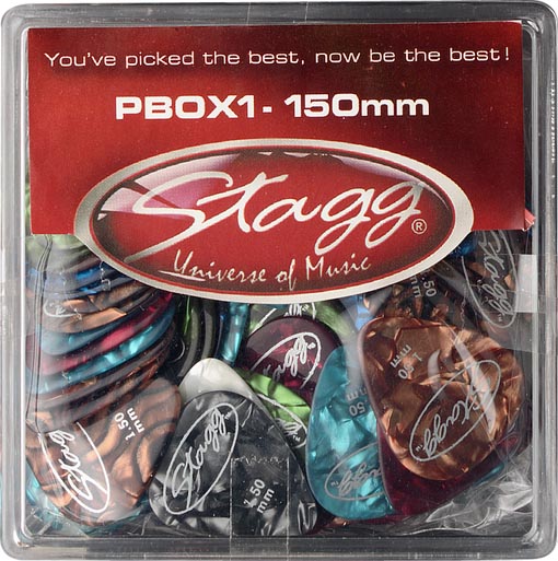 --- DISCONTINUE ---Stagg PBOX1-150 - Boite de 100 mediators celluoides 1.50 mm