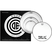Code Drumheads Pack de Peaux rr clear rock  cc 14 dna coated