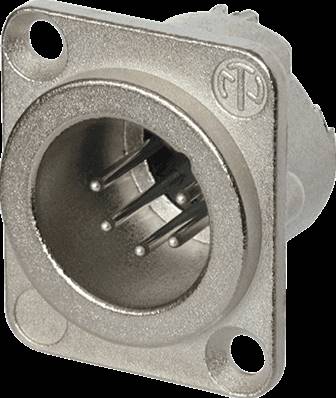 --- DISCONTINUE ---Neutrik NC5MD-LX-B - embase xlr m 5 pôles or dlx