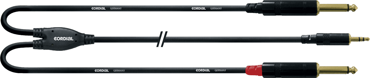 Cordial CFY1.5WPP - câble bretelle rean 3,5mm st./2x j. mono m.1,5 m
