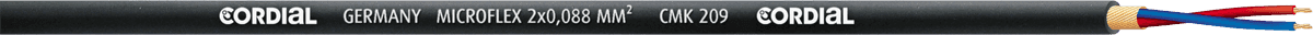Cordial CMK209BLACK100 - bobine câble microphone 2x 0.088mm² - 100m