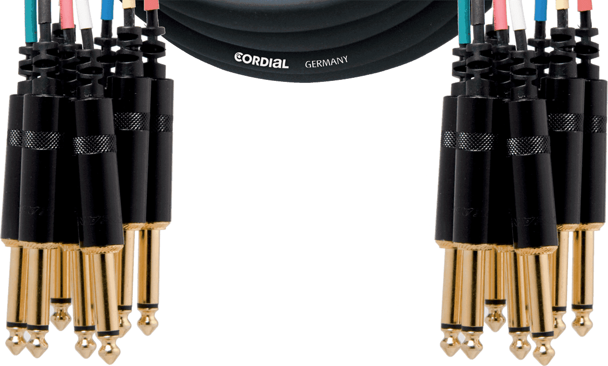 Cordial CML8-0PP3C - multipaire mono rean 8x jacks m/8x jacks m 3m