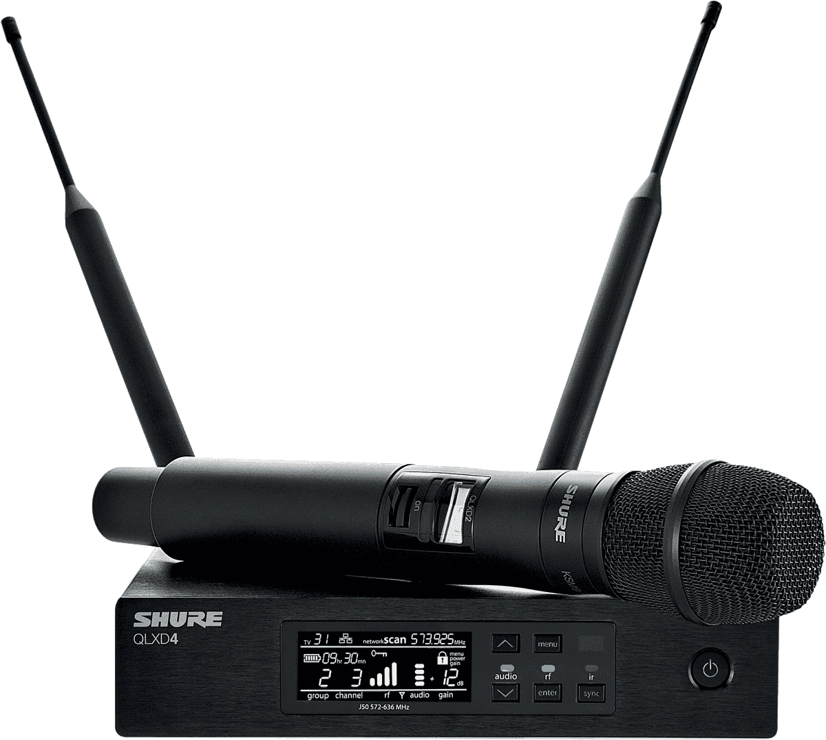 Shure QLXD24E-KSM8B-G51 - système hf simple main ksm8 - 470 à 534 mhz