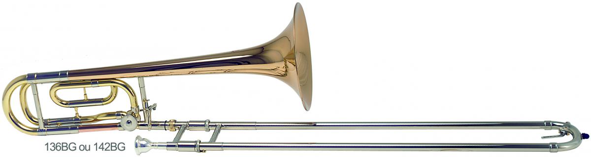 MTP 136BG - Trombone Sib-Fa complet verni - perce medium