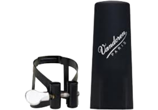 Vandoren M/O Noire LC54BP Ligature avec couvre-bec plastique pour clarinette Basse