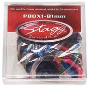 Stagg PBOX1-81 - Boite de 100 mediators celluoides 0.81 mm