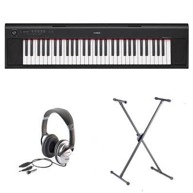 --- DISCONTINUE ---Yamaha Piaggero NP12B - Pack Clavier 61 touches Noir Full pack + Stand et Casque