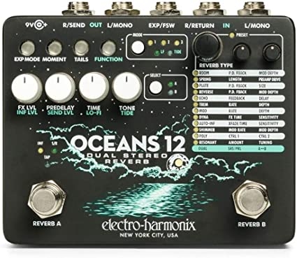 Electro Harmonix OCEAN 12 Dual stereo reverb