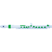 Nuvo JFLUTE - Flûte traversière en plastique avec tête donut - Blanche et verte