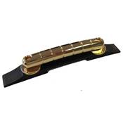 --- DISCONTINUE ---Gretsch Bridge Assembly Rocking BAR Gold with ebony base