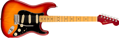 American Ultra Luxe Stratocaster, Maple Fingerboard, Plasma Red Burst