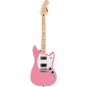 Squier Sonic Mustang HH, Maple Fingerboard, White Pickguard, Flash Pink