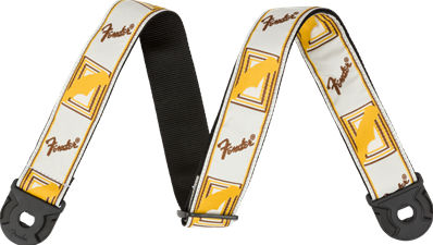 Quick Grip Locking End Strap, White/ Yellow & Brown Monogram, 2