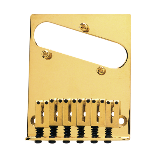 6Saddle American Series Telecaster Bridge Assembly (Gold)