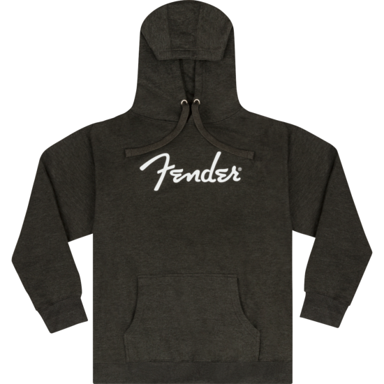 Fender Spaghetti Logo Hoodie, Gray Heather, XXL