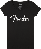 Fender Spaghetti Logo Women's Tee, Black, Medium