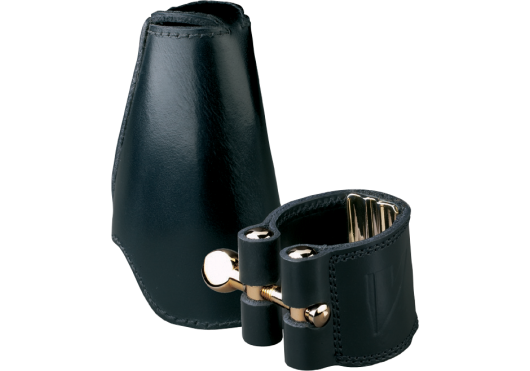 Vandoren Cuir LC28L - ligature et couvre-bec cuir saxophone ténor