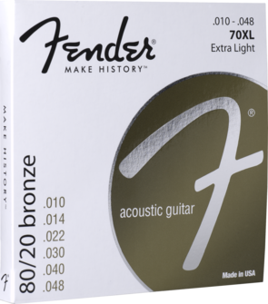 Fender Jeux de cordes acoustiques Fender 80/20 Bronze 70XL 10-48
