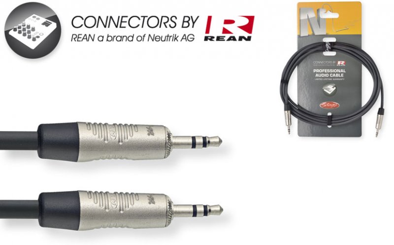 Stagg NAC3MPSR > Câble audio Mini-jack stéréo / Mini-jack stéréo > 3 mètres