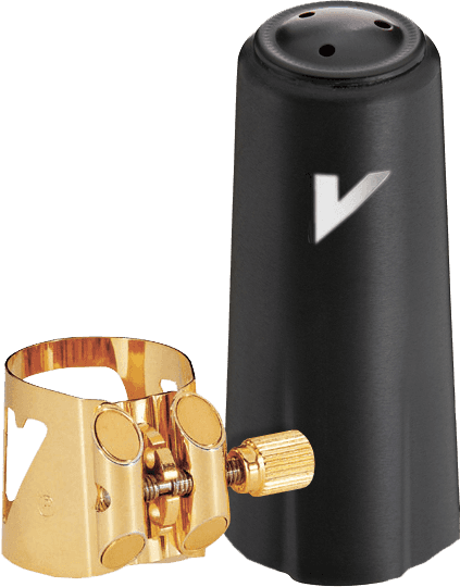 Vandoren Optimum LC090P Ligature avec couvre-bec plastique pour bec V16 ébonite saxo baryton