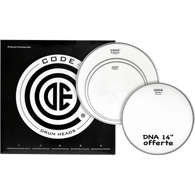 Code Drumheads Pack de Peaux signal coated standard cc 14 dna coated