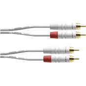 Cordial CFU3CC-SNOW - câble audio double rca 3 m blanc