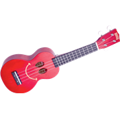 --- DISCONTINUE ---Mahalo U-SMILE-TRD - soprano rouge Mate translucide Housse