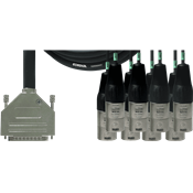 Cordial CFD3DMT - câble interface numérique d-sub/8x xlr mâles 3m