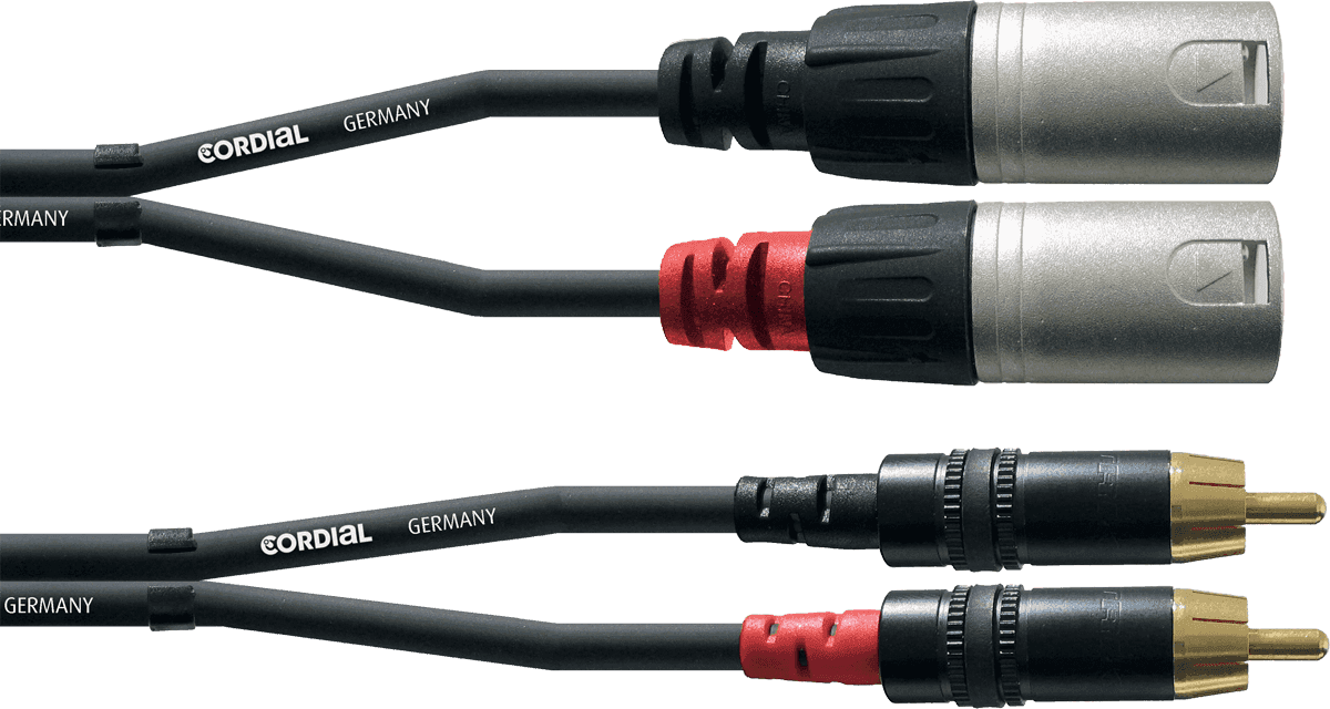 Cordial CFU6MC - câble audio double rean 2x xlr m./2x rca 6m