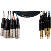 Cordial CML8-0MV3C - multipaire rean 8x xlr m/8x jacks stéréo m 3m