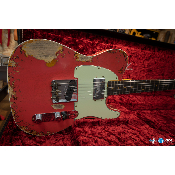 Fender Custom Shop S20 Telecaster Heavy Relic Aged Fiesta Red over 3 Colors Sunburst - Guitare Electrique