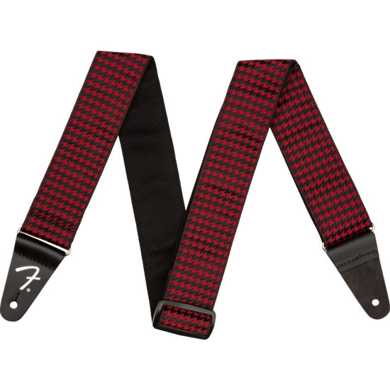 Houndstooth Jacquard Strap, Red, 2
