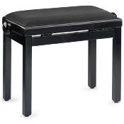 Stagg PB39-BKP-SVBK - Banquette de piano noir brillant assise noir