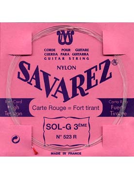 Savarez 523R - sol-3 rouge nylon rect