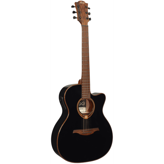 guitare electro-acoustique lag auditorium cutaway electro black